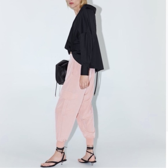Zara | Jogger Style Comfy Pull On Elastic Waist Pants in Pink Size XXL - Picture 1 of 13